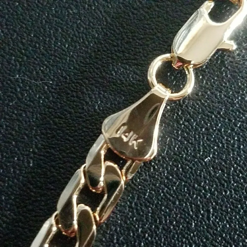 14k Gold Plated Flat Cuban Link Necklace